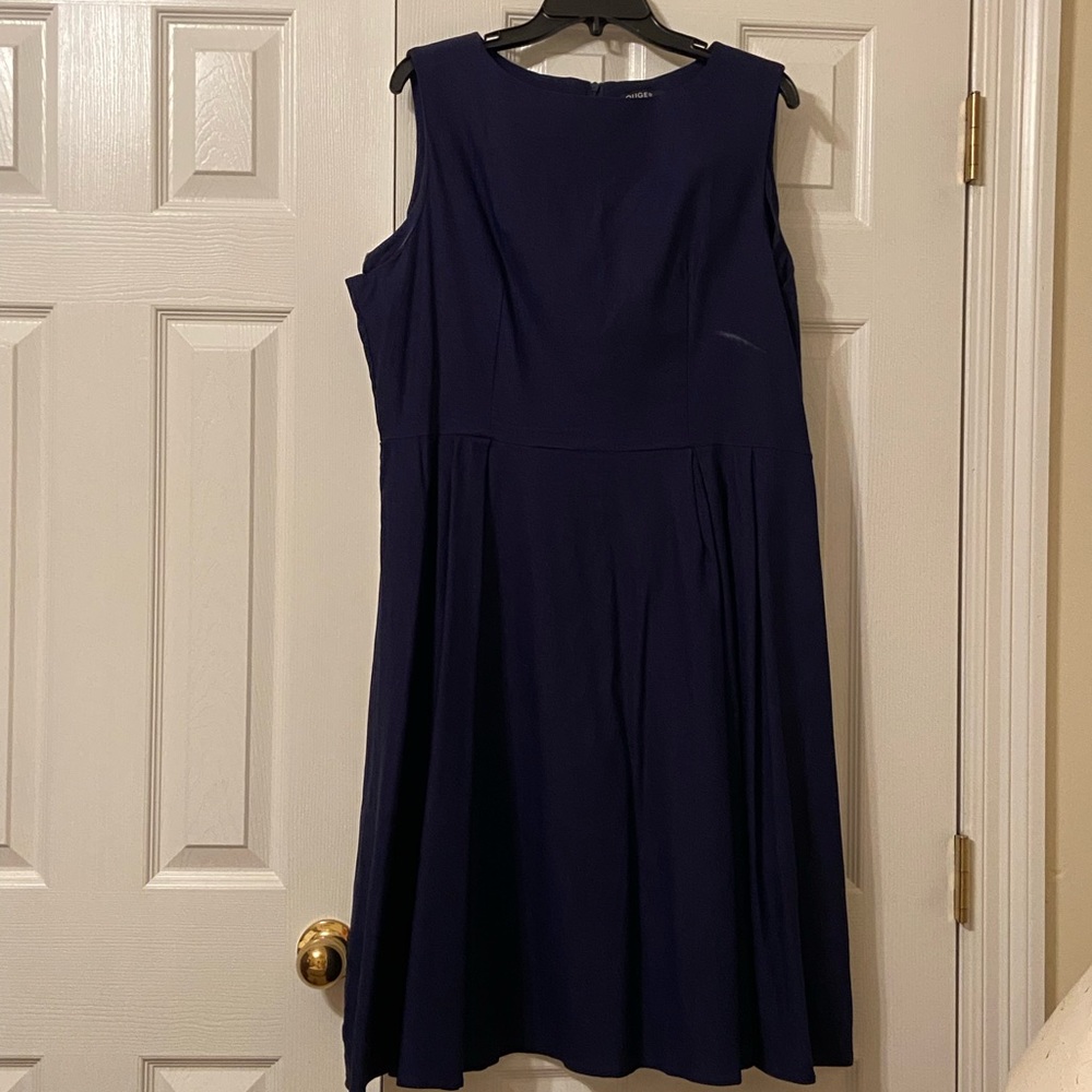 Navy a-line dress